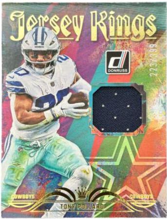 Tony Pollard #JK-26 Football Cards 2023 Panini Donruss Jersey Kings