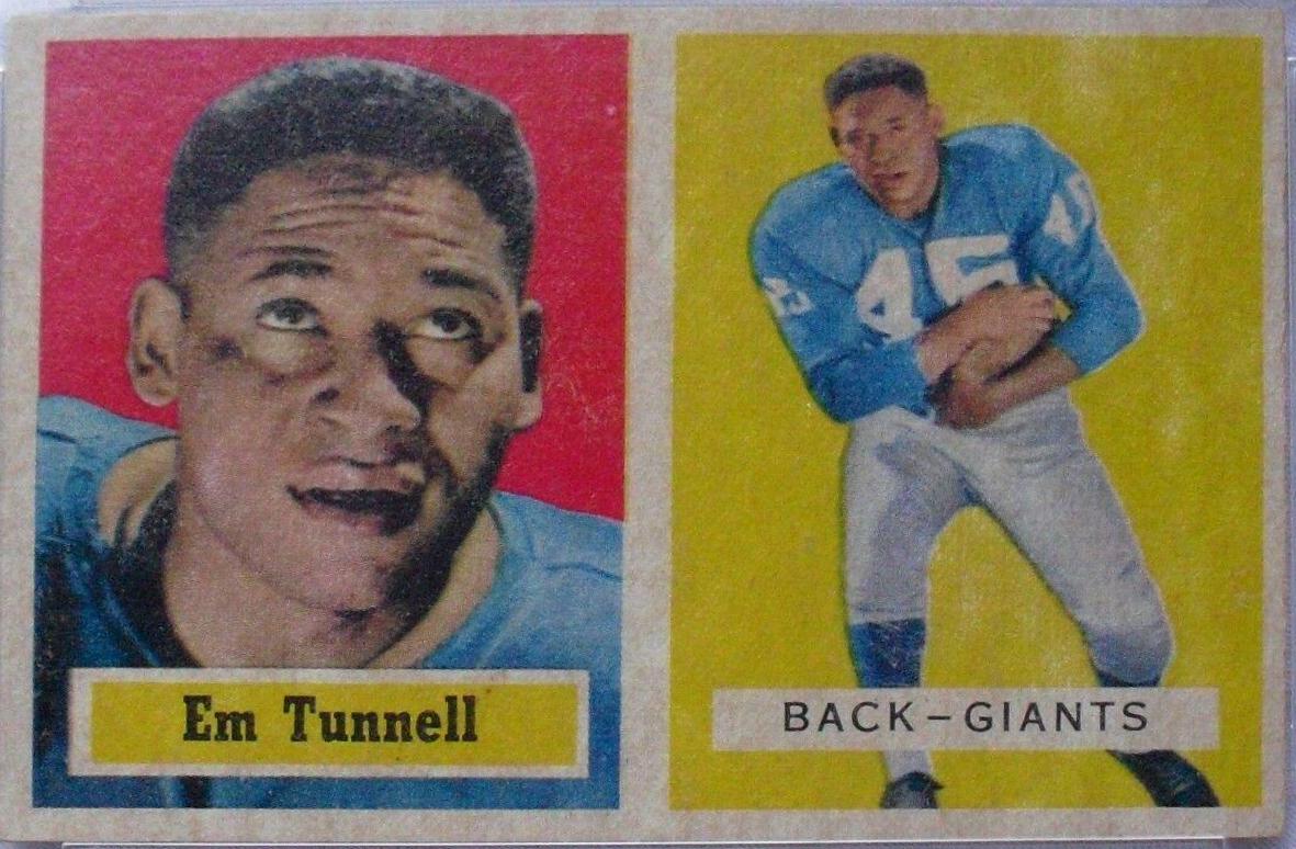 Emlen Tunnell #35 Football Cards 1957 Topps