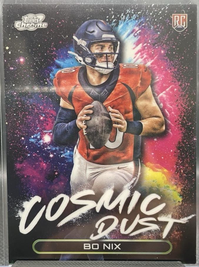 Bo Nix #CD-7 Football Cards 2024 Topps Cosmic Chrome Dust