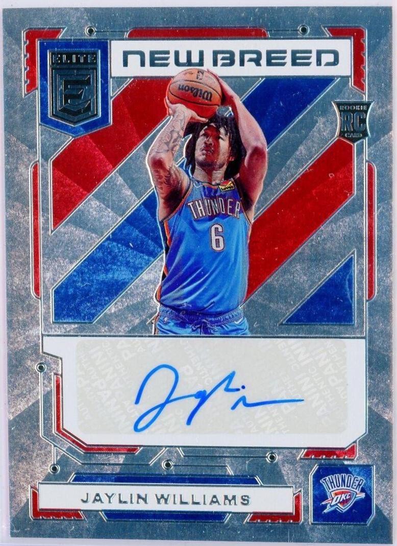 Jaylin Williams #NB-JYW Basketball Cards 2022 Panini Donruss Elite New Breed Autographs