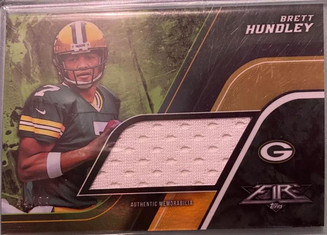 Brett Hundley #FJR-BH Football Cards 2015 Topps Fire Jumbo Relics