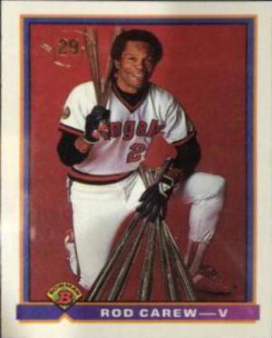 Rod Carew V #5 Baseball Cards 1991 Bowman