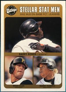 Barry Bonds, Brian Giles, Manny Ramirez
