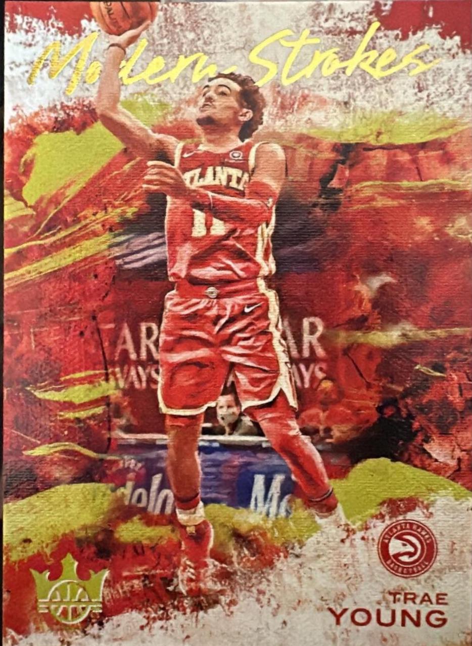 Trae Young #18 Basketball Cards 2020 Panini Court Kings Modern Strokes