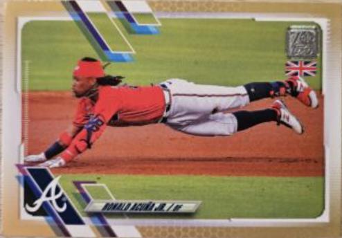Ronald Acuña Jr #50 Baseball Cards 2021 Topps UK Edition