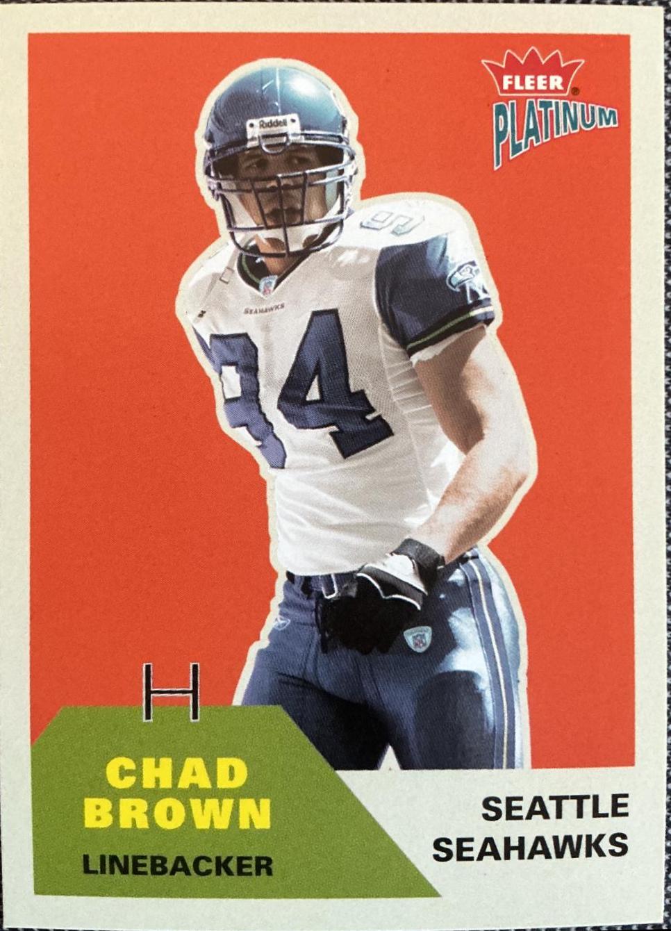 Chad Brown #95 2002 Fleer Platinum Football