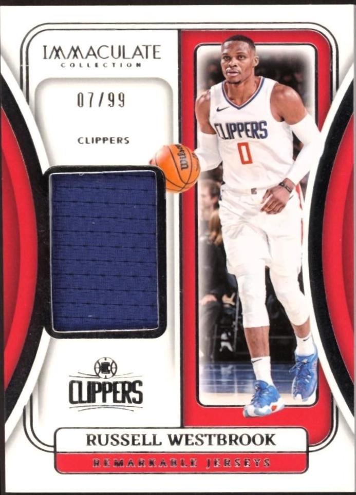 Russell Westbrook #2 Basketball Cards 2023 Panini Immaculate Remarkable Jersey