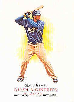 Matt Kemp #47 Baseball Cards 2007 Topps Allen & Ginter