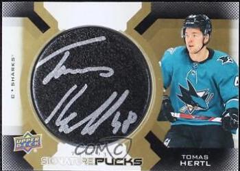 Tomas Hertl #SP-TH Hockey Cards 2019 Upper Deck Trilogy Signature Pucks