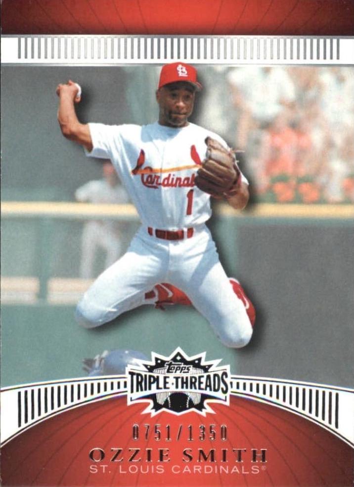 Ozzie Smith #27 Baseball Cards 2010 Topps Triple Threads
