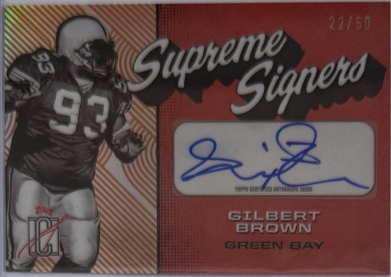 Gilbert Brown #SS-GB Football Cards 2024 Topps Signature Class Supreme Signers
