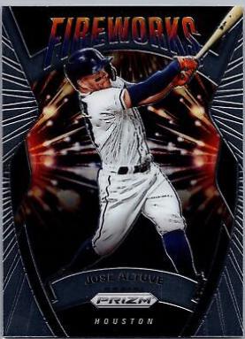 Jose Altuve #F-9 Baseball Cards 2020 Panini Prizm Fireworks