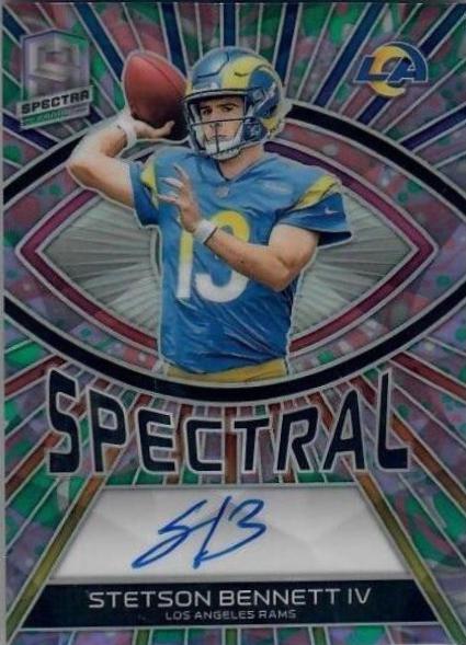 Stetson Bennett IV #9 Football Cards 2023 Panini Spectra Rookie Autograph Psychedelic