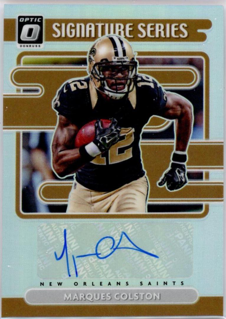 Marques Colston #SS-MC Football Cards 2021 Panini Donruss Optic Signature Series
