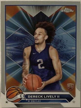 Dereck Lively II #92 Basketball Cards 2023 Topps Chrome