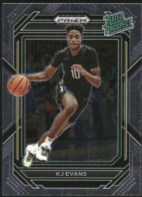 KJ Evans #4 Basketball Cards 2023 Panini Prizm Draft Picks Rated Prospect