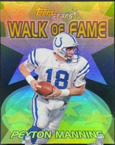 Peyton Manning #W15 Football Cards 2000 Topps Stars Walk of Fame