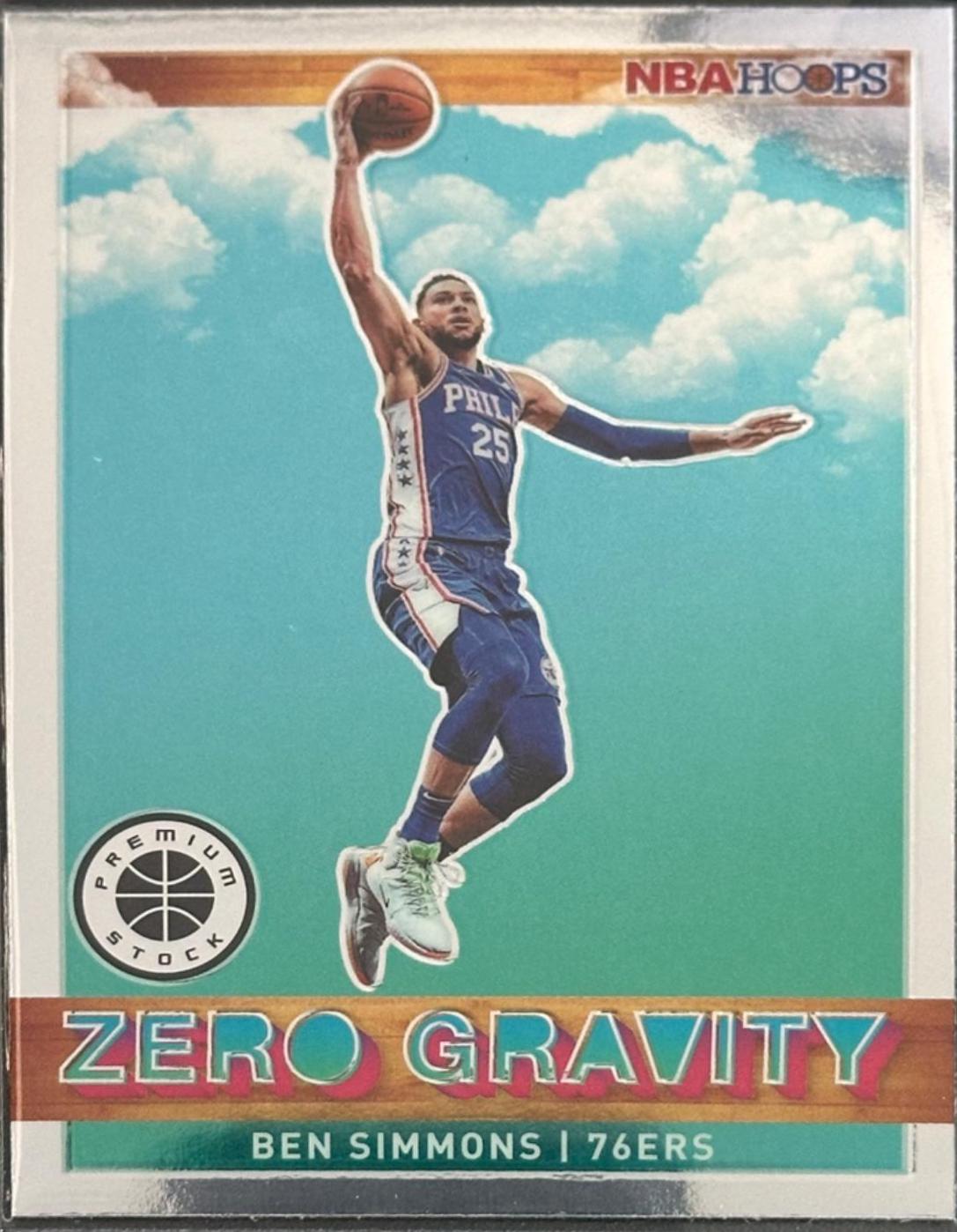 Ben Simmons #5 Basketball Cards 2019 Panini Hoops Premium Stock Zero Gravity