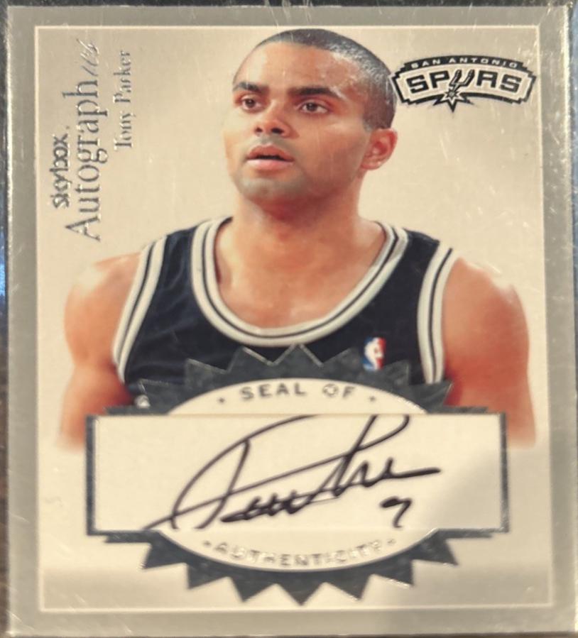 Tony Parker #A-TP2 2003-04 SkyBox Autographics Basketball Autographs