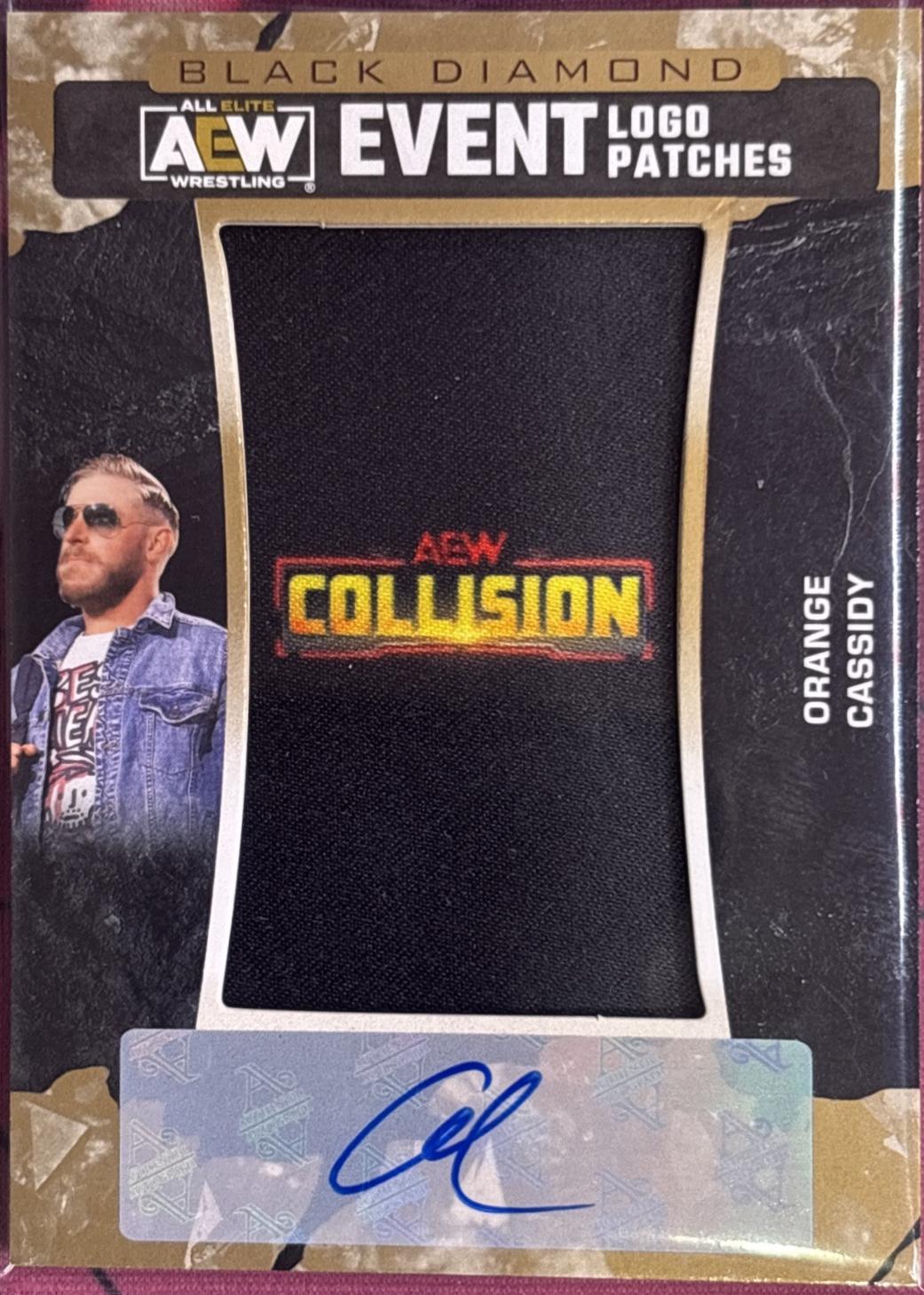 Orange Cassidy #LPC-9 Wrestling Cards 2024 Upper Deck Black Diamond AEW Event Logo Patches Collision Autograph