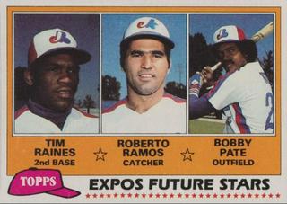 Expos Future Stars: Tim Raines / Roberto Ramos / Bobby Pate