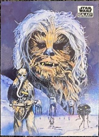 Chewbacca by Russell Walks #14 Star Wars 2021 Topps Chrome Galaxy