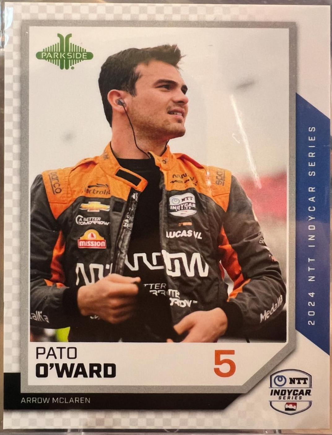Pato O'Ward #7 Racing Cards 2024 Parkside NTT IndyCar