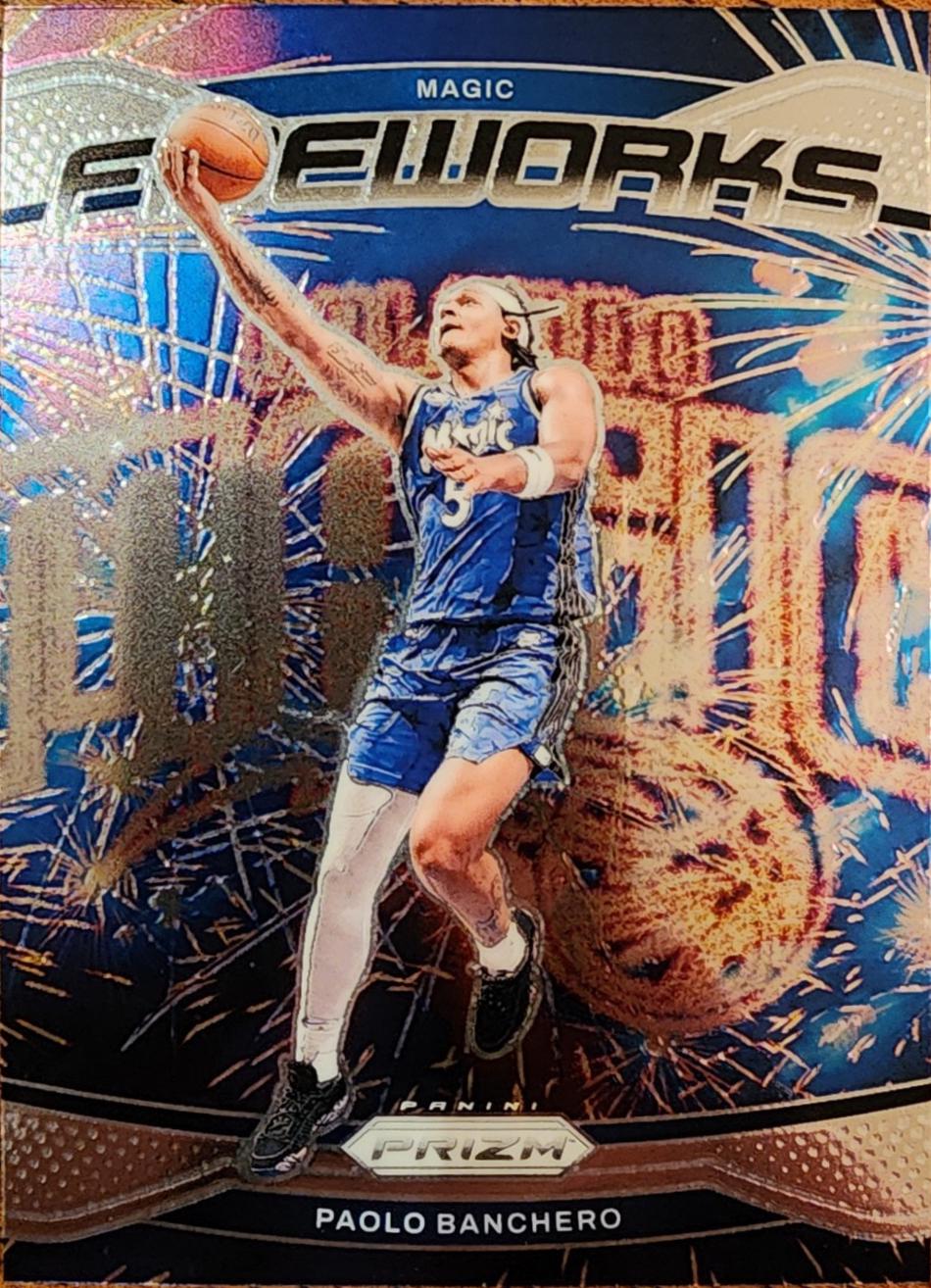 Paolo Banchero #5 Basketball Cards 2024 Panini Prizm Fireworks