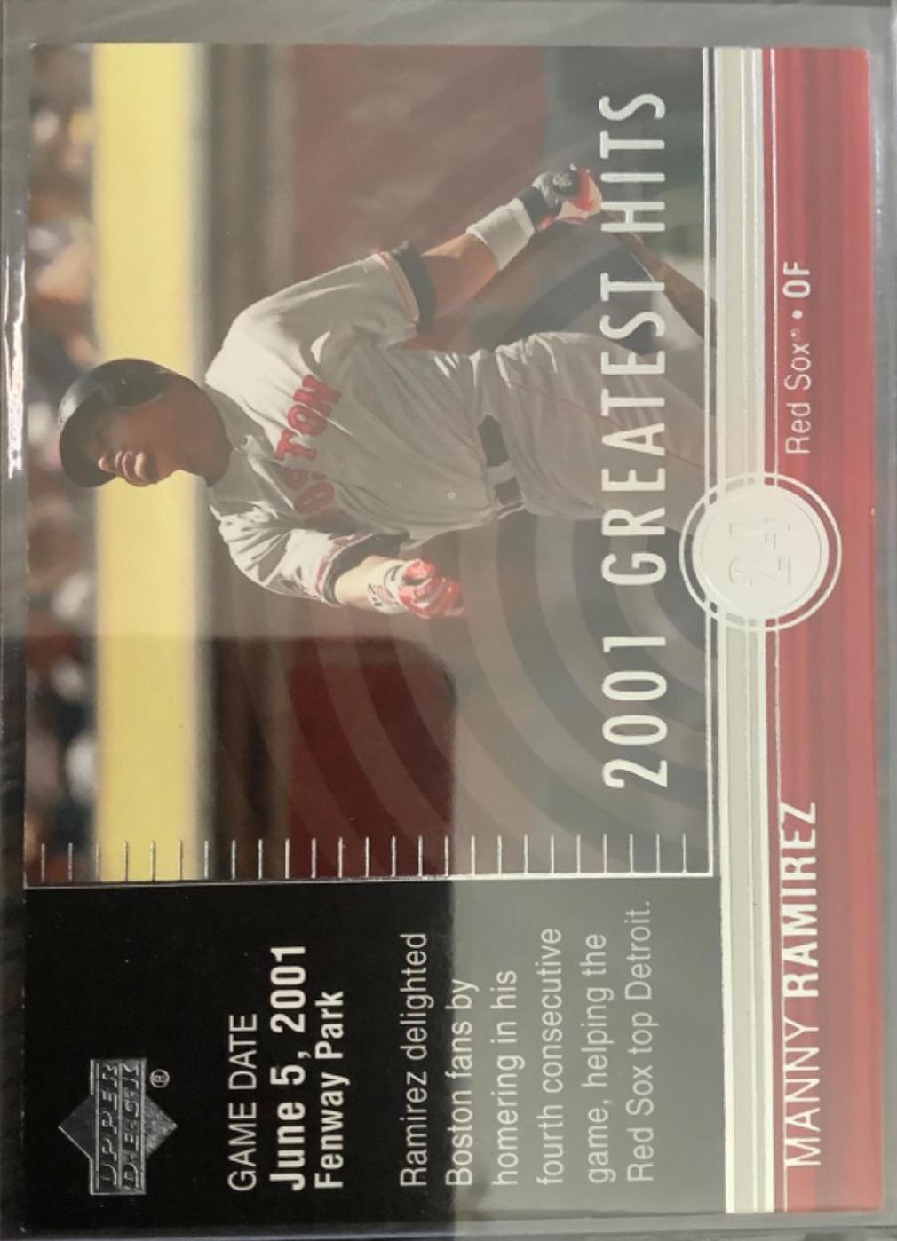 Manny Ramirez #GH7 Baseball Cards 2002 Upper Deck 2001 Greatest Hits