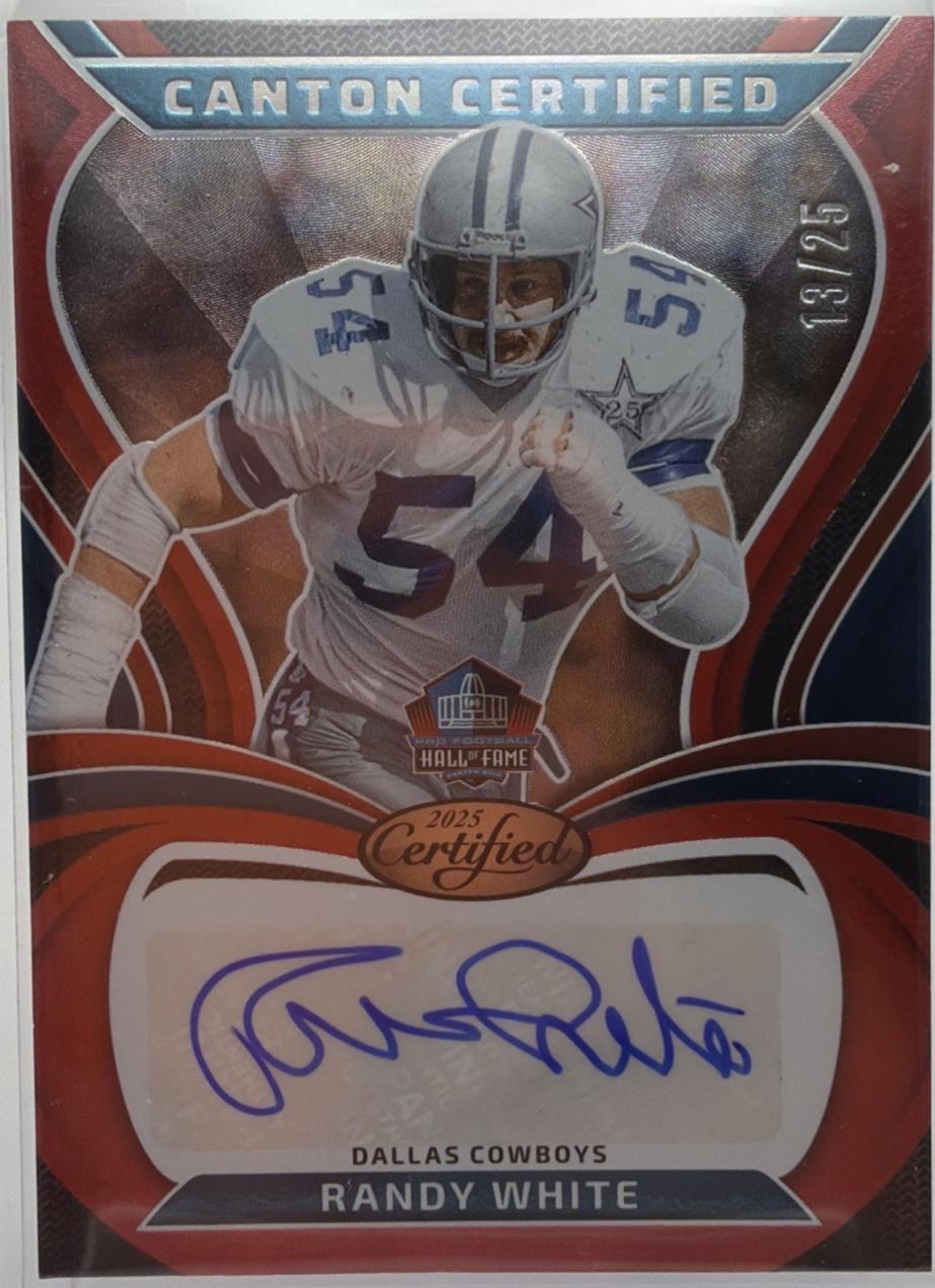 Randy White #CAN-RWH 2025 Panini Certified Canton Signature Football