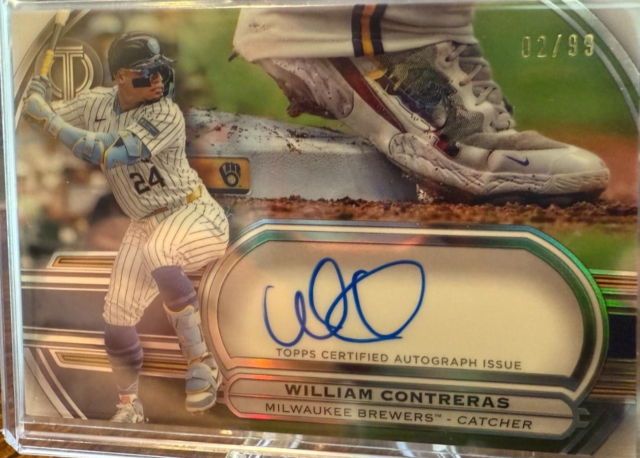 William Contreras #TTC-WC Baseball Cards 2025 Topps Tribute to Cleats Autograph