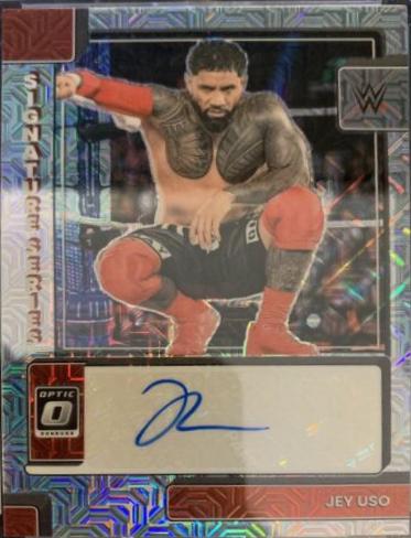 Jey Uso #2 Wrestling Cards 2023 Panini Chronicles WWE Donruss Optic Signature Series