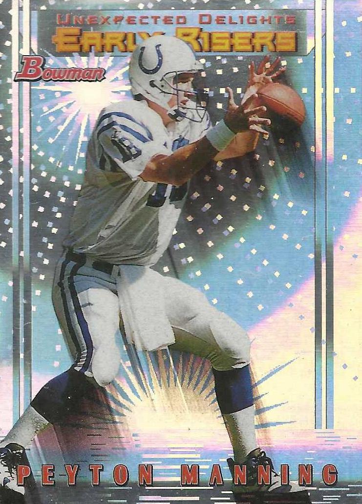 Peyton Manning #U2 Football Cards 1999 Bowman Late Bloomers Early Risers