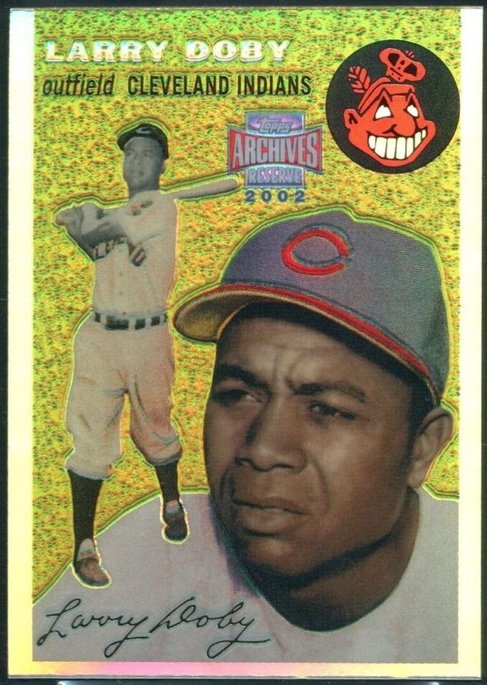 Larry Doby #44 Baseball Cards 2002 Topps Archives Reserve