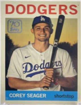 Corey Seager #70YT-14 Baseball Cards 2021 Topps 70 Years of Baseball