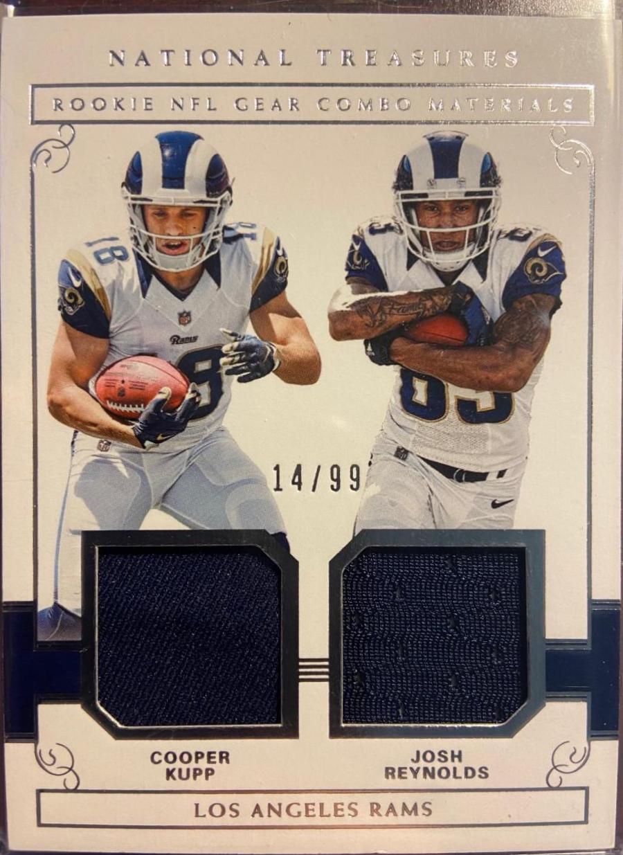 Cooper Kupp/Josh Reynolds #31 Football Cards 2017 Panini National Treasures Rookie NFL Gear Combo Materials