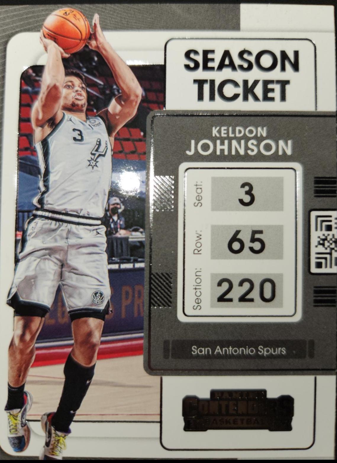 Keldon Johnson #1 Basketball Cards 2021 Panini Contenders