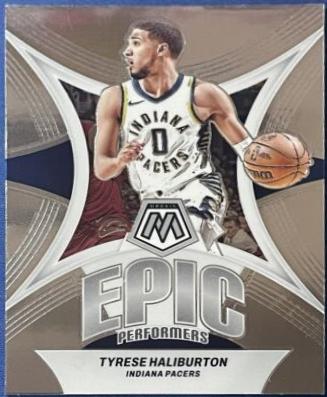 Tyrese Haliburton #4 Basketball Cards 2023 Panini Mosaic Epic Performers