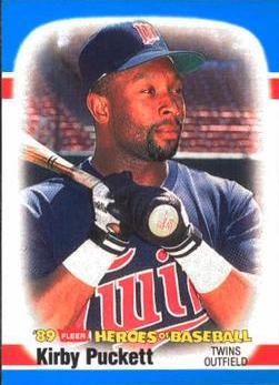 Kirby Puckett #31 Baseball Cards 1989 Fleer Heroes of Baseball