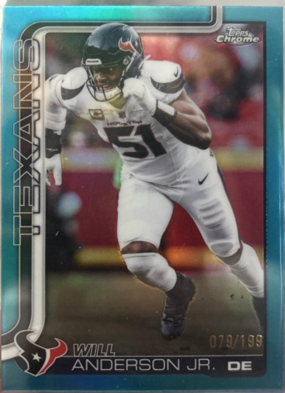 2025 Will Anderson Jr. [Aqua Refractor] #121