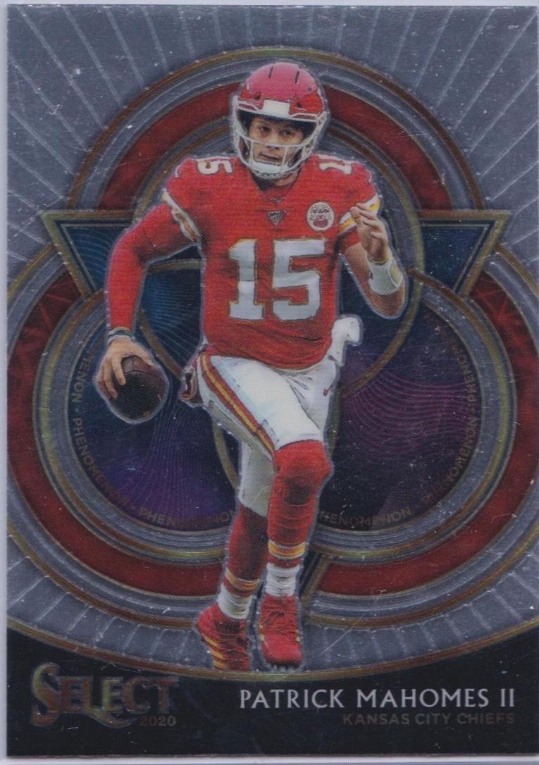Patrick Mahomes II Football Cards 2020 Panini Select Phenomenon