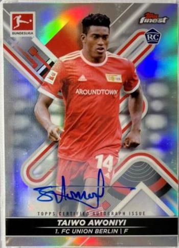 Taiwo Awoniyi #BCA-TAW 2021 Topps Finest Bundesliga Autographs Soccer