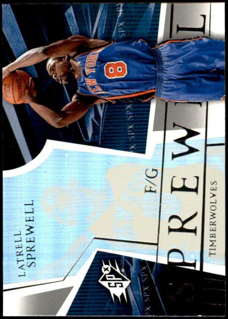 Latrell Sprewell #48 Basketball Cards 2003 Spx