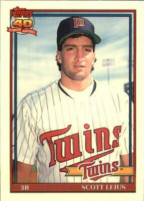Scott Leius #71T Baseball Cards 1991 Topps Traded Tiffany