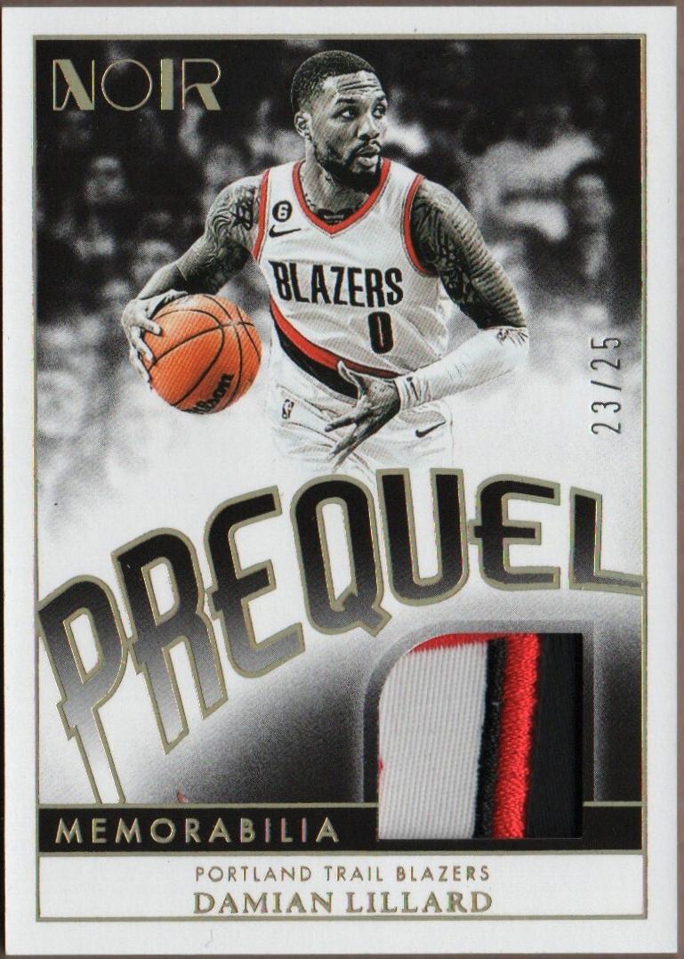 Damian Lillard #PM-LIL Basketball Cards 2023 Panini Noir Prequel Memorabilia