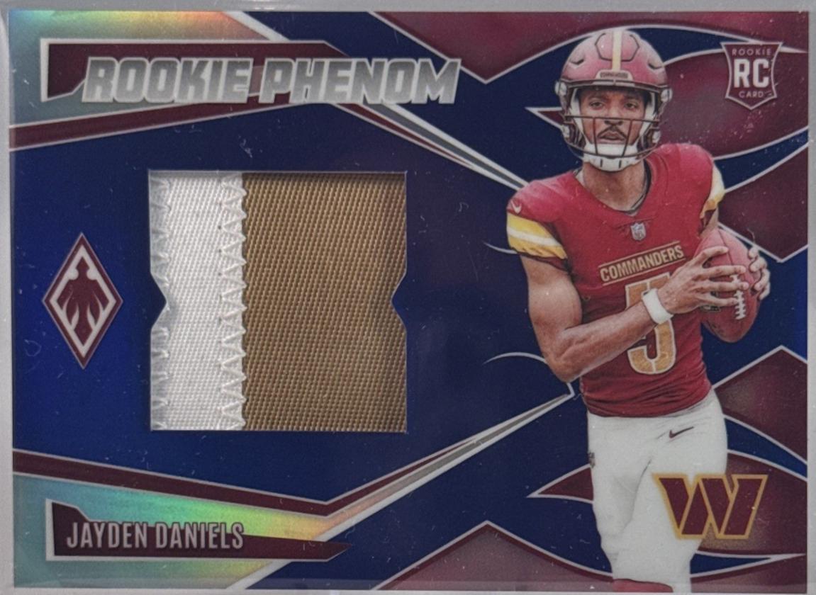 Jayden Daniels #RPJ-JDS Football Cards 2024 Panini Phoenix Rookie Phenom Jersey