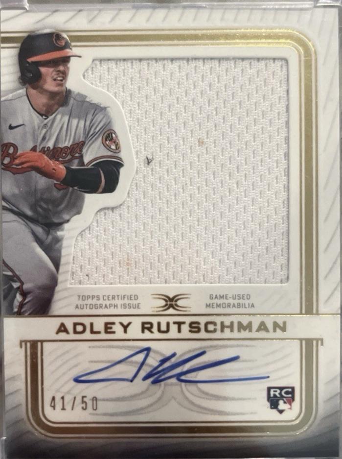 Adley Rutschman #ARC-ARU 2023 Topps Definitive Collection Baseball Autograph Relic