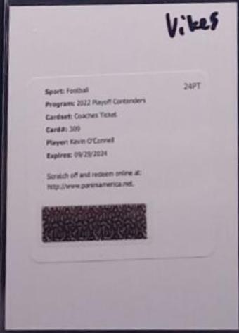 Kevin O'Connell [Coaches Autograph Ticket] #309