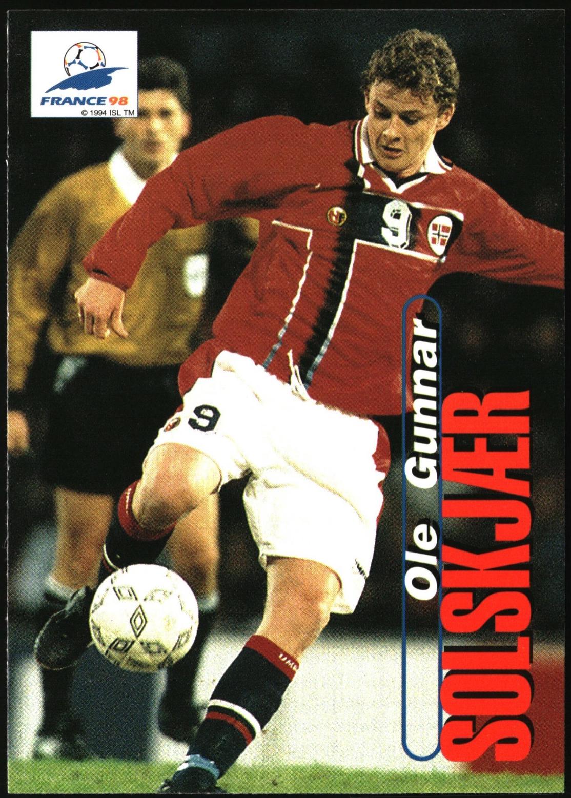 Ole Gunnar Solskjaer #98 1998 Panini FIFA World Cup