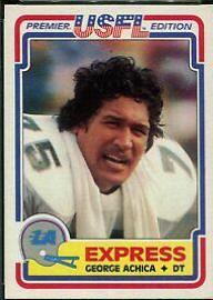 George Achica #45 Football Cards 1984 Topps USFL